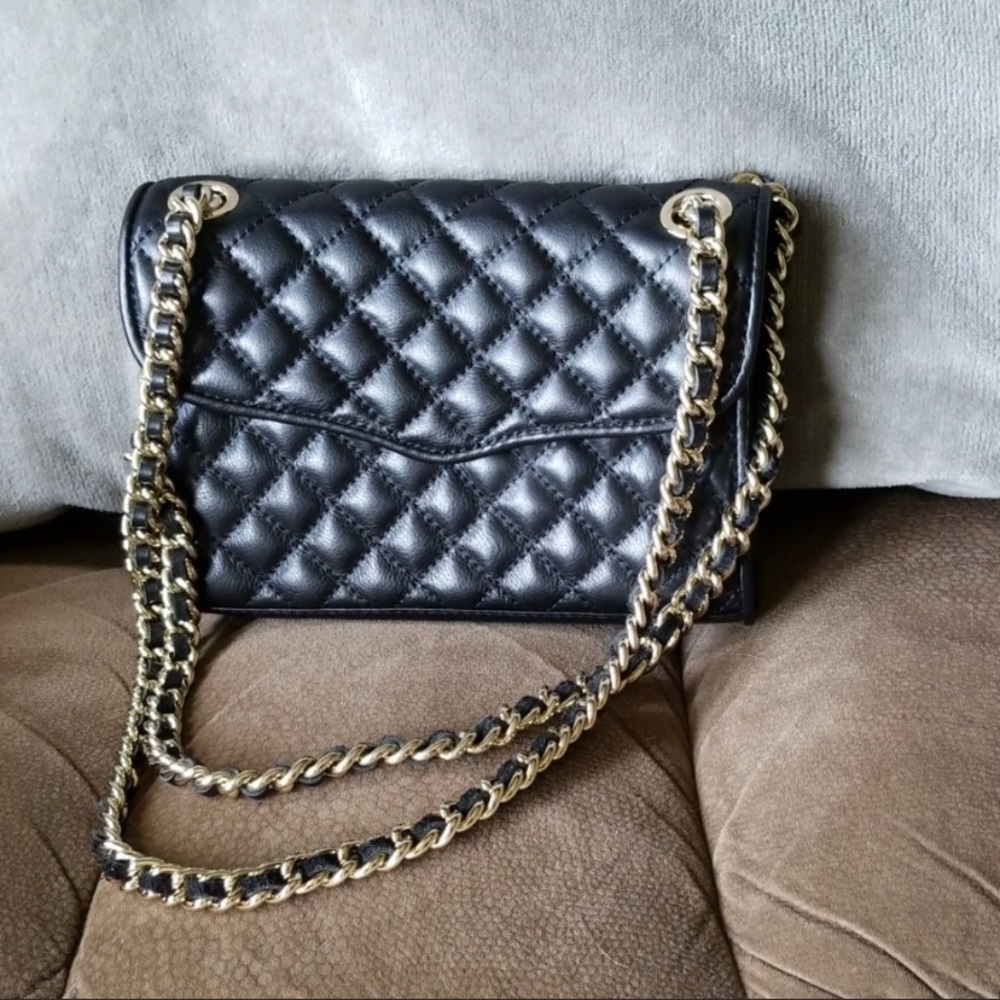 Rebecca Minkoff black leather mini quilted bag